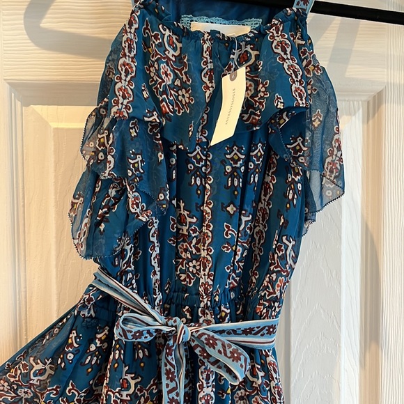 Anthropologie Sasha Ruffled Boho Print Dress NWT XS - Picture 6 of 14